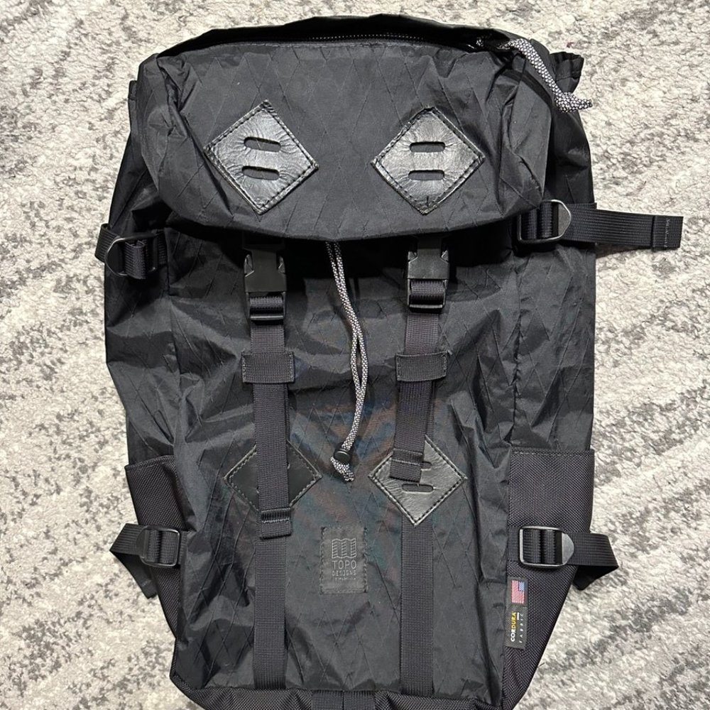 Topo Designs X-Pac Klettersack Ballistic Black EXCELLENT+ Waterproof Backpack